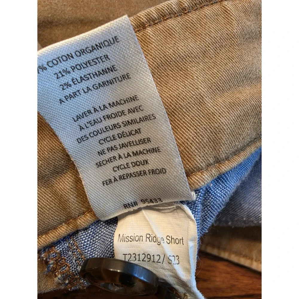 Toad &Co Mission Ridge Shorts Men's 36 Tan Organic Cotton Blend Chino Classic